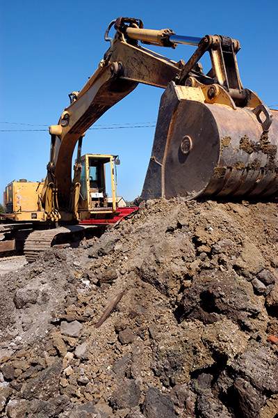 Excavation soil pile
